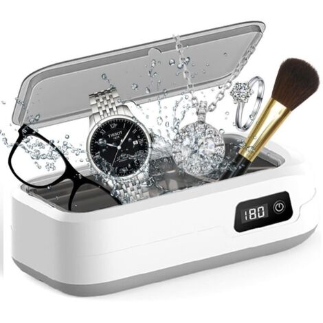 Nettoyeur à Ultrasons Professionnel 49KHz - Modèle 640ml avec Affichage LED et 4 Timers Programmables - Pour Lunettes, Bijoux et Prothèses Dentaires - Inox 304 & ABS