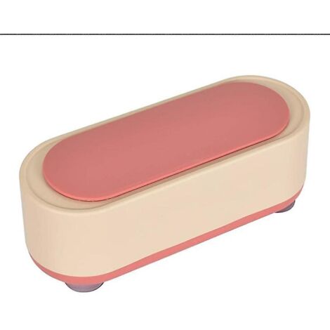 Nettoyeur à ultrasons rose de 350 ml avec haute fréquence de 47 kHz pour lunettes et bijoux
