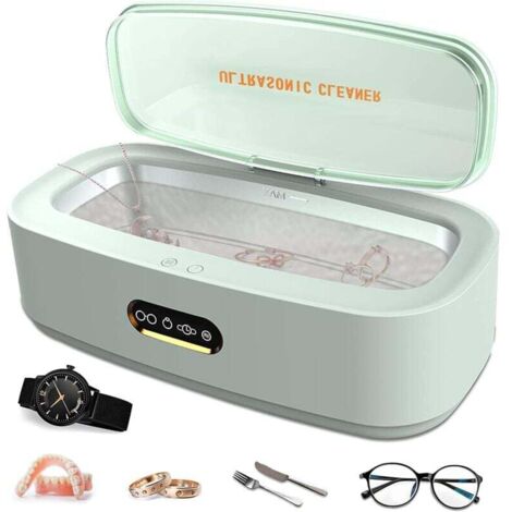 Nettoyeur à ultrasons Ulisem [300 ml], 45 000 Hz, 4 réglages de temps pour le nettoyage des bijoux, montres, lunettes, outils et prothèses dentaires.