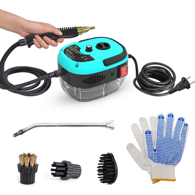 Lifcausal - Nettoyeur à vapeur portatif 2500 w Machine de nettoyage à vapeur sous pression haute température avec têtes de brosse et gants pour