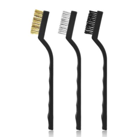 Nettoyeur buse imprimante 3D - Lot de brosses métalliques cuivre, acier, nylon pour déboucher buses colmatées - Outil de nettoyage mixte.