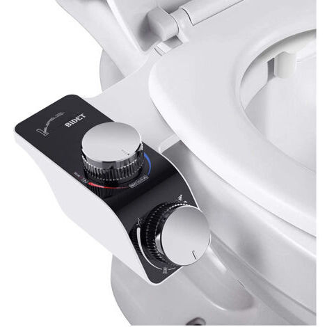Nettoyeur de bidet électrique, nettoyeur de siège de toilette intelligent, double buse avec buse de bidet autonettoyante à eau pour accessoire de siège de toilette