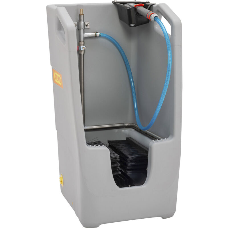 Cemo - Nettoyeur de bottes en pe premium, avec cuve de rétention