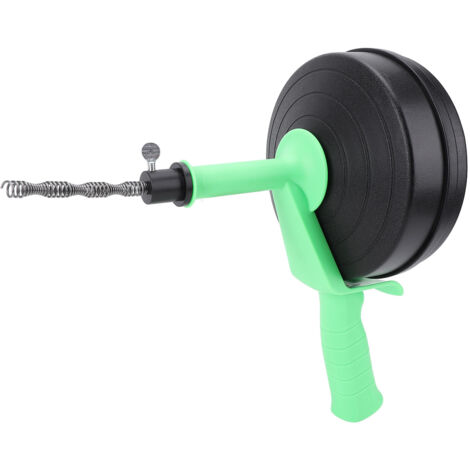Nettoyeur de canalisation à main débloquant la plomberie, outil d'élimination des bouchons de cheveux, déboucheur d'évier avec 2 modes pour cuisine, salle de bain, baignoire, ressort de 10 m