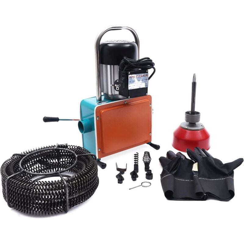 Gojoy - Nettoyeur de canalisations 1000 w - Déboucheur de canalisations - Avec kit de 16 mm - Longueur maximale de la pelleteuse : 20 m
