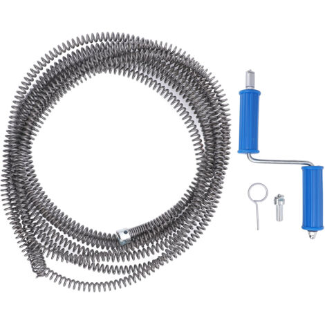 Nettoyeur de canalisations tarières câble à ressort 16mm toilettes plombier plomberie serpent tuyau pipeline égout pour ménage cuisine salle de bain 3 mètres/9,8 pieds