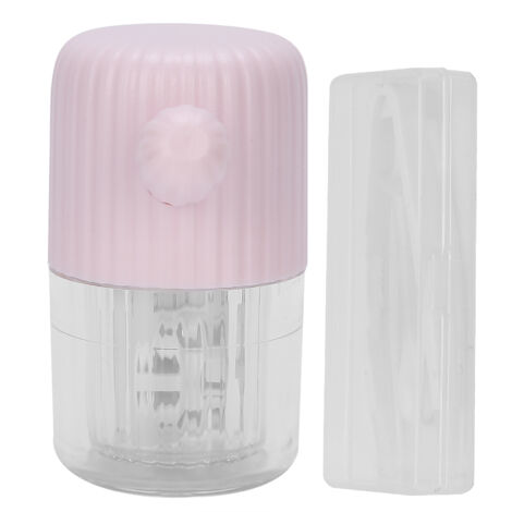 Nettoyeur de Lentilles Portable Manuel, Boîtier de Rotation Mignon pour Nettoyage - Rose