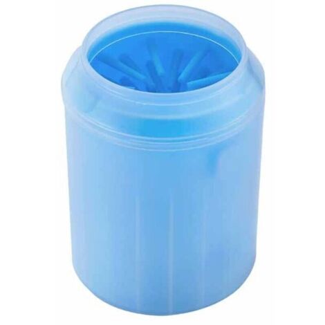 Nettoyeur de pattes portable pour chien, lave-pattes pour chien, coupelle en silicone, convient aux pattes de chat et de chien (bleu)
