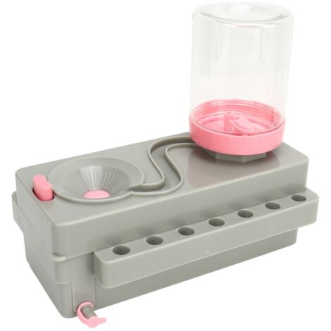 Nettoyeur de pinceaux à peinture, rinçage en plastique avec tuyau de Drainage pour salle de classe à l'extérieur, famille gris et poudre
