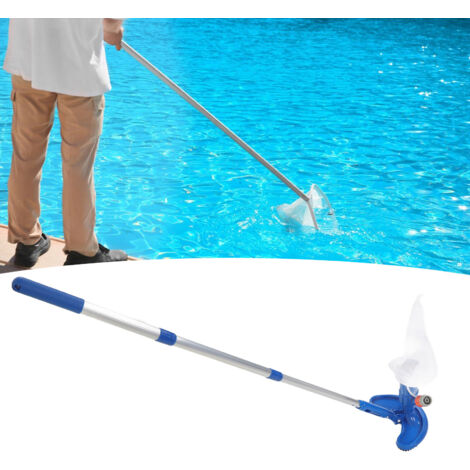 Nettoyeur de Piscine Portable Aspirateur à Injection avec Brosse et Tuyau - Modèle Croissant - Emballage en Sac Bulle Blanc sur Demande