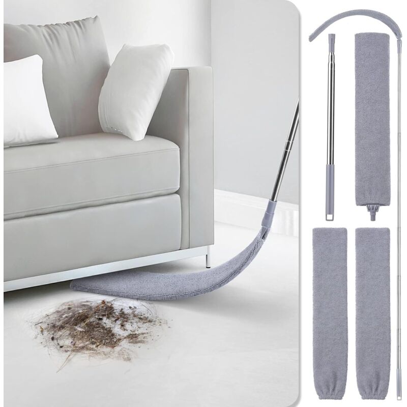 Nettoyeur de poussière rétractable, plumeau plat extensible jusqu'à et , nettoyeur de poussière rétractable pour les fentes sous le canapé, les Nettoyeur de poussière rétractable, plumeau plat extensible jusqu'à et , nettoyeur de poussière rétractable pour les fentes sous le canapé, les