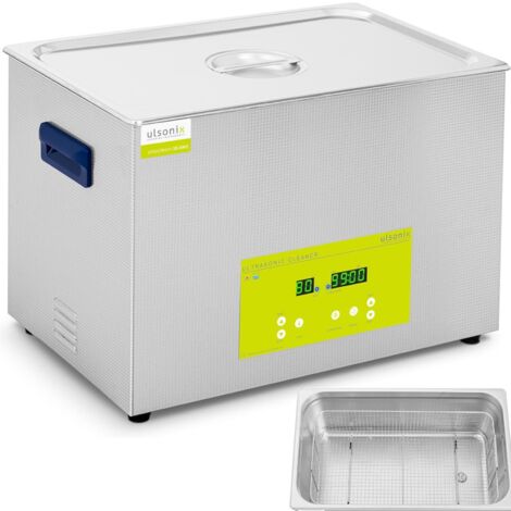 Ulsonix – Nettoyeur à ultrasons 30 l – Dégazage pour cliniques et ateliers – Puissance 600 W – Fréquence 40 kHz – Acier inoxydable