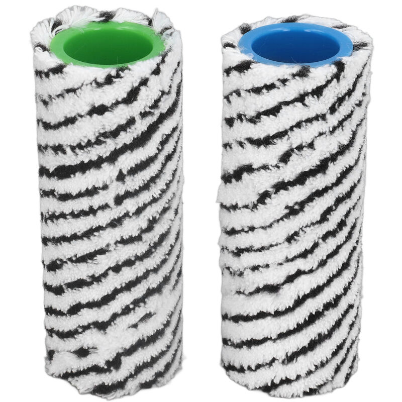 Jeffergarden - Nettoyeur de sol dur Brosse Rouleau Remplacement Microfibre Lavable Utilisation sèche et humide pour Karcher FC3 FC3D FC5 FC5D FC7 Noir