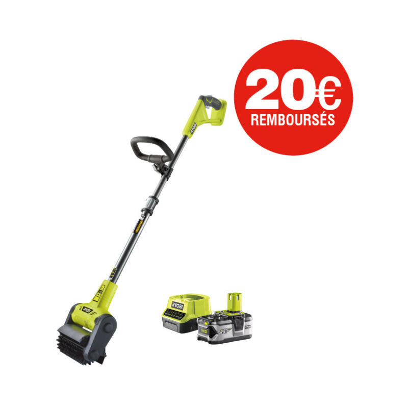 Nettoyeur de sol Ryobi 18V One+ - 1 batterie 4.0 Ah - 1 chargeur - RY18PCB-140