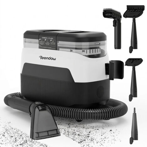 Nettoyeur de Tapis - Teendow C6 MAX - 1650 W - 12000 Pa - Nettoyeur Vapeur - Convient Pour Les Tapis, Les Canapés et Les Voitures