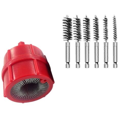 Nettoyeur de tuyaux en cuivre pour perceuse électrique, nettoie les tuyaux en cuivre/bronze/laiton B--