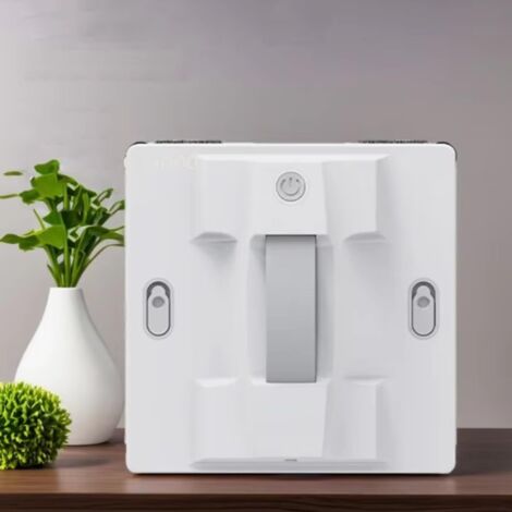 Nettoyeur De Vitres électrique à Jet d'eau Automatique, avec 4 Ports De Pulvérisation d'eau Et 2 Réservoirs d'eau De 50 ML, 4 Itinéraires De Nettoyage Intégrés, 5600 Pa, 3 Min/M³,White