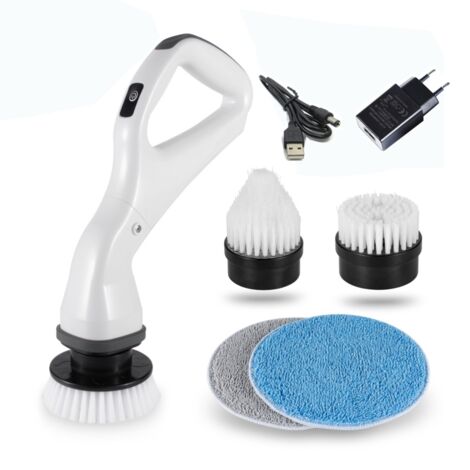 Nettoyeur Électrique Rotatif 360° sans Fil - Brosse de Puissance pour Sols, Salle de Bain et Cuisine