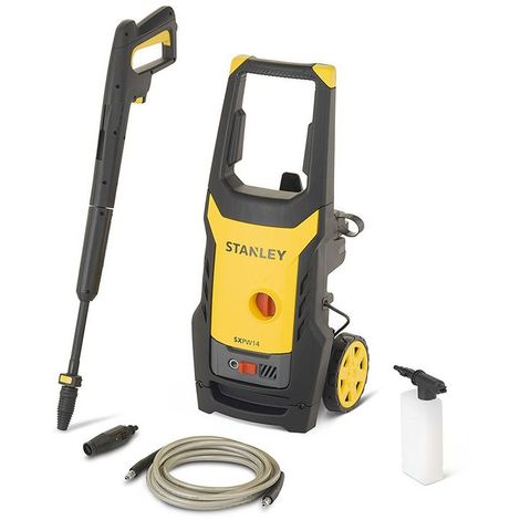 Nettoyeur Haute pression 1400W STANLEY 110 Bar Laveur haute pression Tuyau 5m Accessoires lavage inclus