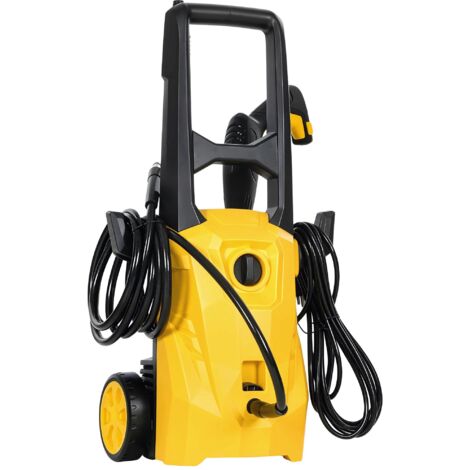 Nettoyeur haute pression 1600 W 120 bars avec pompe à buse réglable et arrêt automatique, 29,5 x 22 x 60 cm, jaune