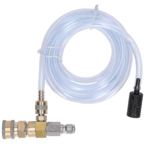 Nettoyeur haute pression 5000 PSI avec injecteur de produits chimiques réglable en laiton et acier inoxydable et tuyau de 9,8 pieds (3 mètres)