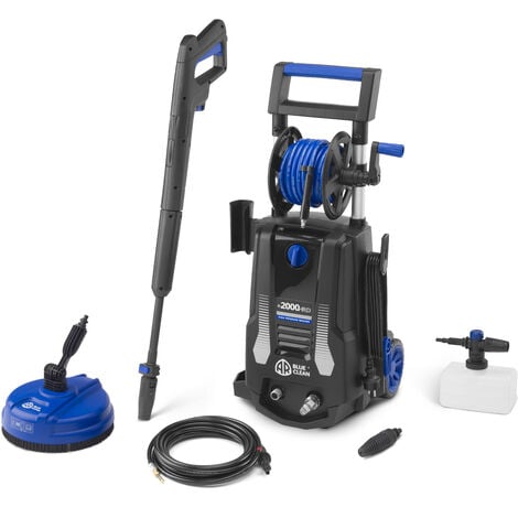 Nettoyeur Haute Pression AR Blue Clean e-2000 HRD avec sonde de débouchage pour canalisations et Patio Cleaner (2000 W, Pression 150 bars, Débit 440 l/h)