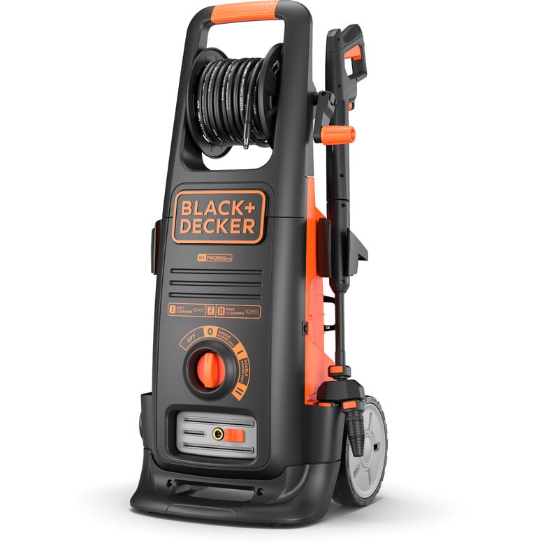 Nettoyeur Haute Pression Black+Decker BXPW2500DTS 2500W,Pression 150 bar, Débit 810l/h avec Double Pompe