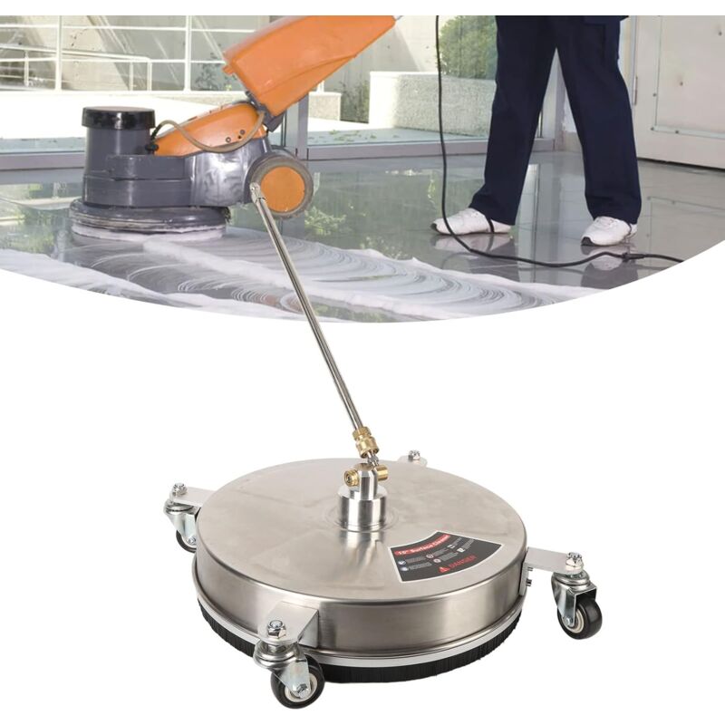 Nettoyeur Haute Pression de 15 Pouces, Nettoyeur de surface professionnel, nettoyeur haute pression 4000 PSI avec 4 roues, raccord rapide 1/4 pouce,