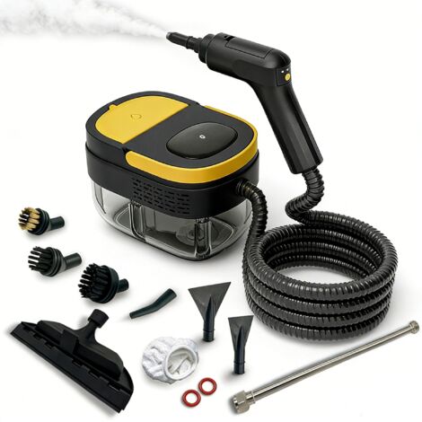 Nettoyeur haute pression, dégraissant cuisine, stérilisation haute température, protection anti-surchauffe (Noir et Jaune - Kit de 9 pièces)