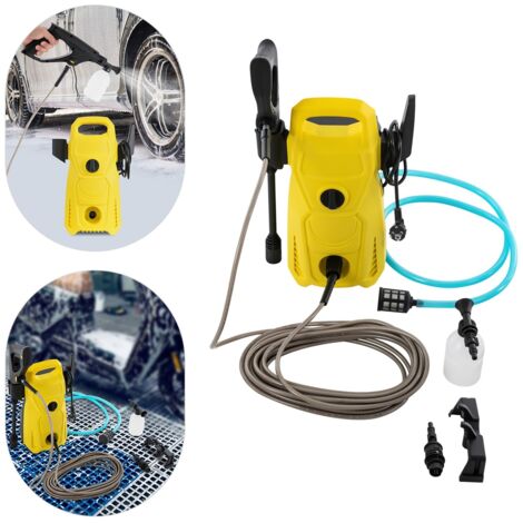 Nettoyeur haute pression électrique de 150 bars avec tuyau flexible de 10 mètres, nettoyeurs haute pression professionnels pour la maison et la voiture (jaune)