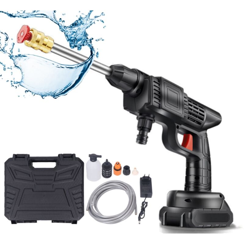 Tonysa - Nettoyeur haute pression électrique, Nettoyeur Haute Pression sans Fil, Nettoyeur électrique Portable 90 Bars, Nettoyeur électrique sans Fil