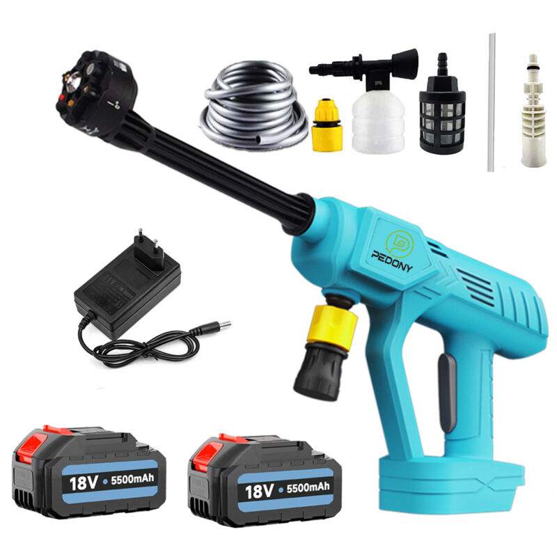 Mawiron - Nettoyeur haute pression électrique,Roundre de pression sans fil, canne à haute pression de voiture portable à haute pression, + 2x