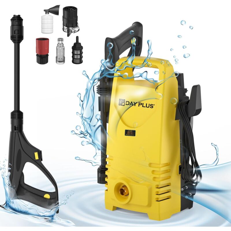 Lucn - Nettoyeur haute pression incl. Accessoires max. Pression 120 bar, Puissance 400W, 400L / h, fonction auto-amorçante, Tuyau haute pression 2m,