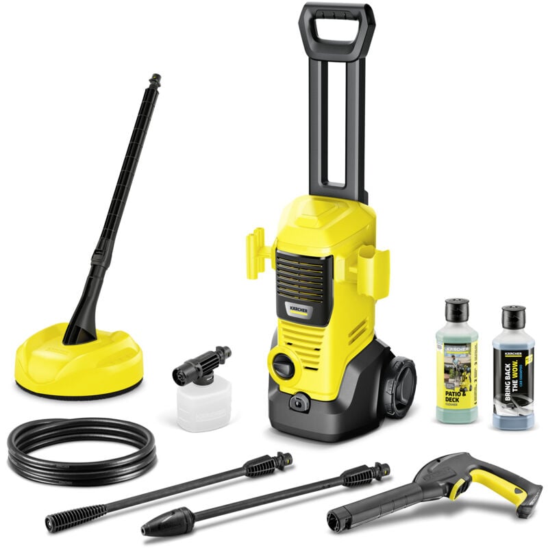 Karcher - Nettoyeur haute pression k 2 Premium fj Home - 110 bars - 360 L/h - canon à mousse, brosse terrasse, détergent pierres 1l, détergent univ 1l