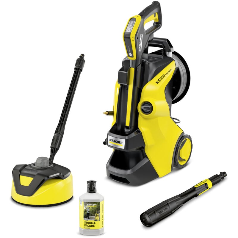 Karcher - Nettoyeur haute pression k 5 Premium Smart Control Flex Home - 145 bars - 500 L/h - connecté - tambour enreouleur - brosse terrasse