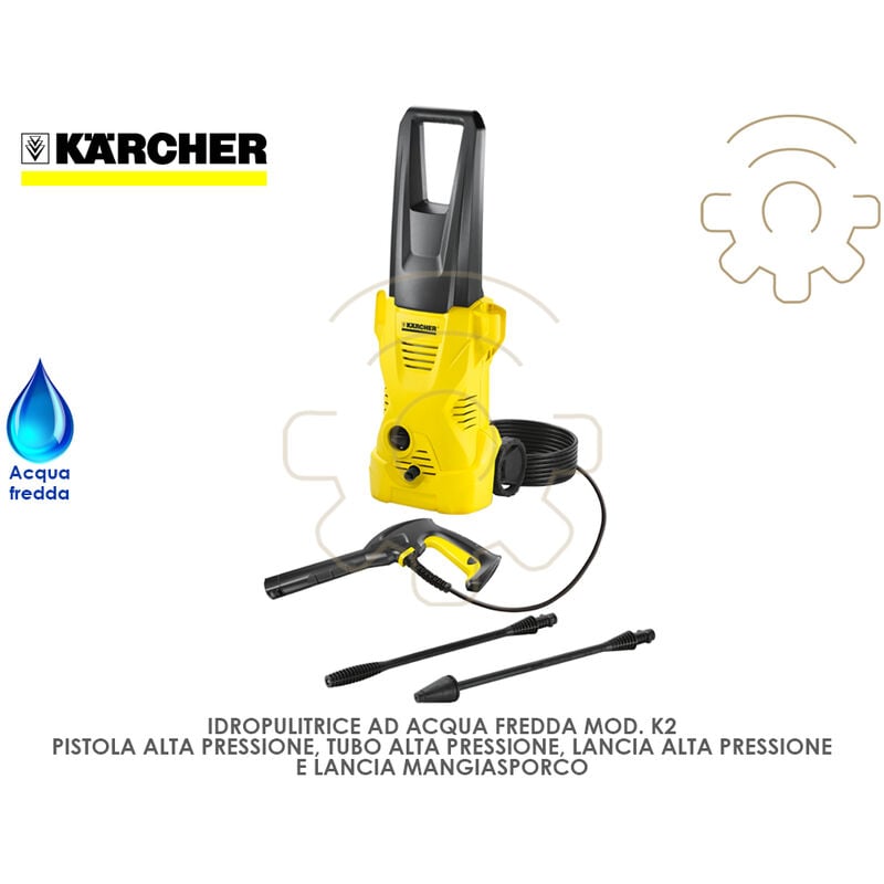 Tuttacasa - Nettoyeur haute pression k Rcher eau froide 1400W 110bar 360l / h Fonction TotalStop moteur universel