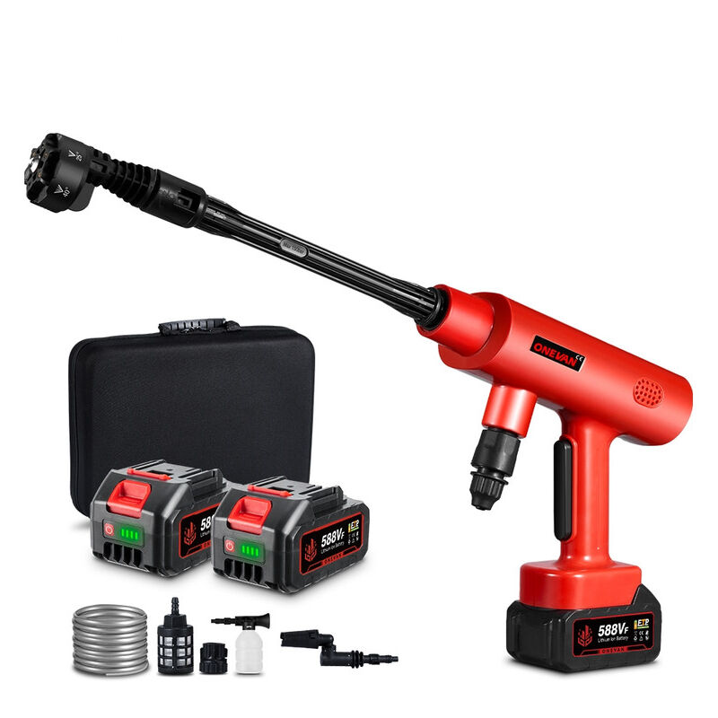Onevan - Nettoyeur haute pression portable 100 bars, débit maximum 4,1 L/min, buse 2 vitesses 6 en 1, nettoyeur haute pression électrique, Avec deux
