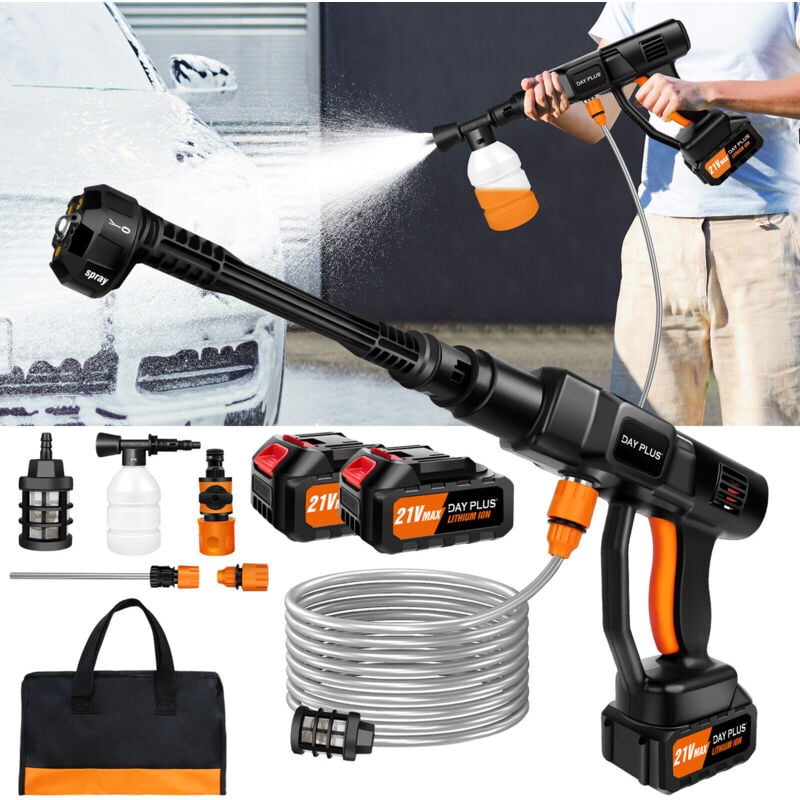 Dayplus - Nettoyeur haute pression sans fil 3000W 180Bar Jet Wash Floor Cleaner 2 Battery