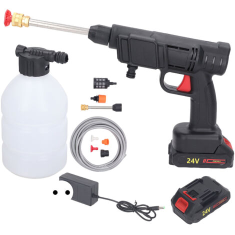 Nettoyeur Haute Pression Sans Fil 450PSI avec Batterie Lithium et Pistolet Eau - EU Plug 100‑240V