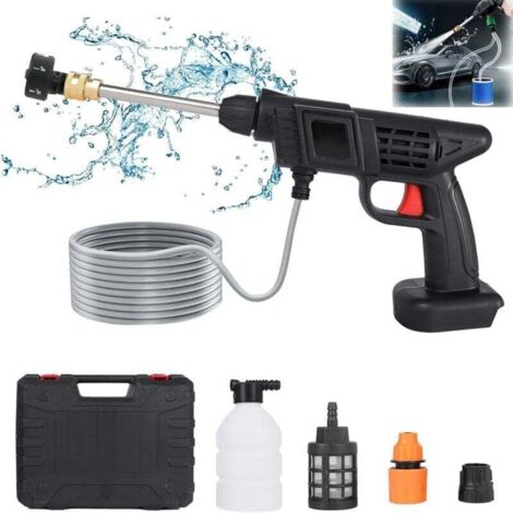 Nettoyeur Haute Pression Sans Fil 460W/1300PSI - Ultra-Portable avec Batterie & 4 Accessoires - (Voiture/Maison/Jardin) - Prêt à l'Emploi Écologique