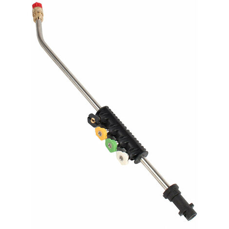 Nettoyeur haute pression Spray Jet Lance Wand+5 Embouts de remplacement pour Karcher K1 K2 K3 K4 K5 K6 (Noir)
