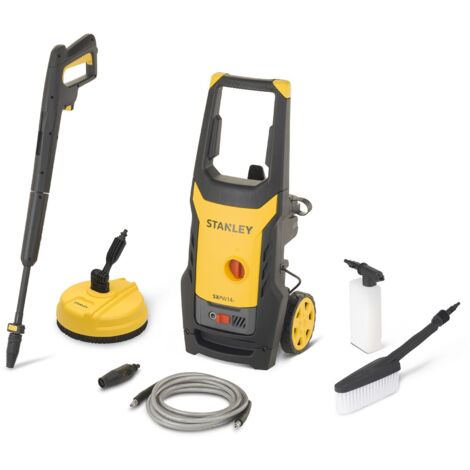 Stanley – Nettoyeur haute pression électrique 1400W – Pression 110 bar – Débit 390 l/h – Avec lave-terrasse pour nettoyage efficace - SXPW14PE
