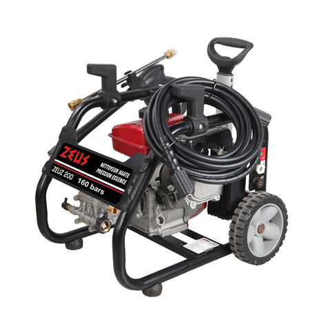 MTOOL Nettoyeur Haute Pression Thermique 240 Bars 3500 PSI, Moteur 6,5 CV  avec Aspiration détergent , Tuyau Haute Pression de 8M Rouge et noir :  : Jardin