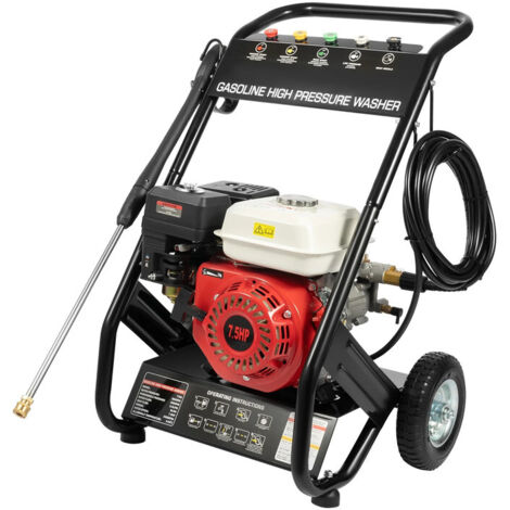 Nettoyeur haute pression thermique 7HP – 2200 PSI max – 3400 RPM – 5 buses – nettoyage puissant pour cour et jardin