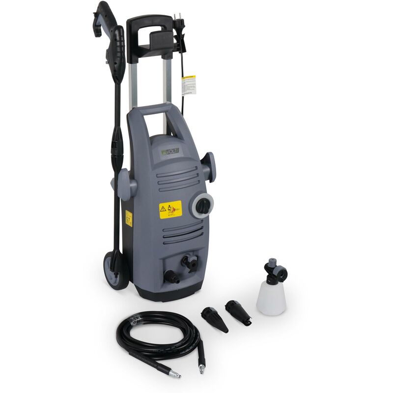 Nettoyeur haute pression Voltr 135 bars 1900 w avec pack d'accessoires (embout détergent. rotabuse. variable) avec poignée roues et start stop auto