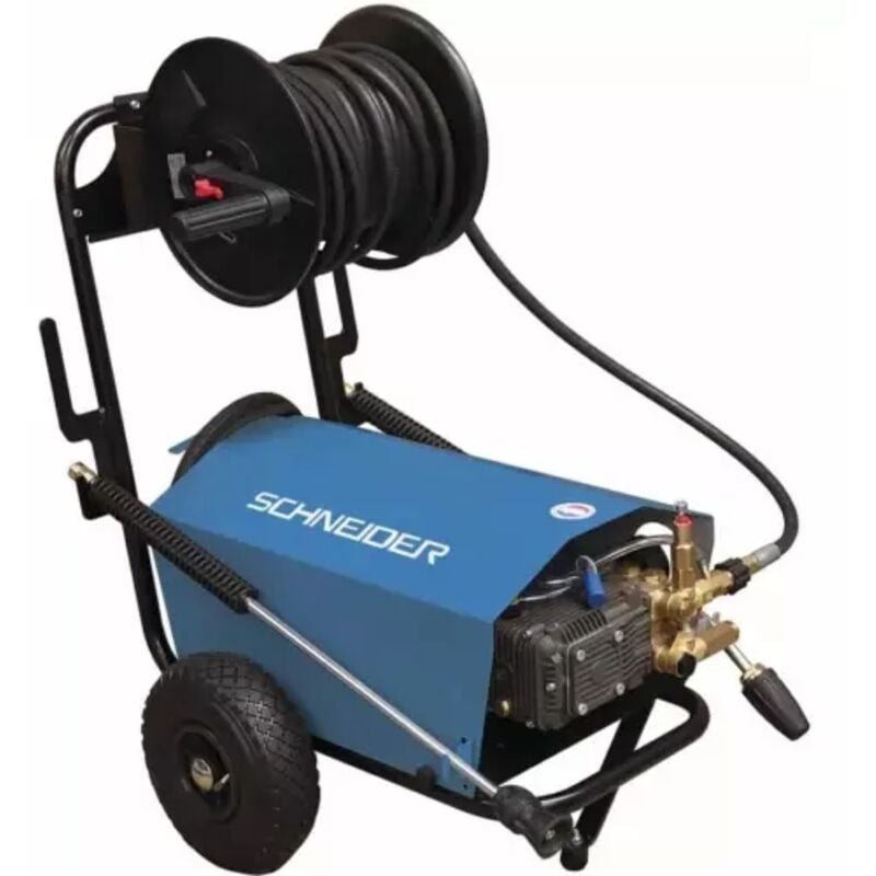 Schneider - Nettoyeur hp eau froide 380V, 200 bar enrouleur flexible 20m lance turbo