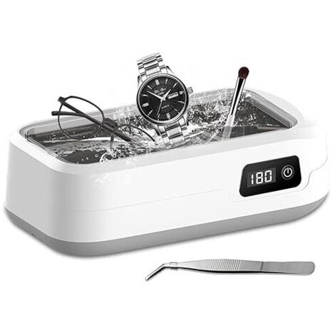 Nettoyeur Lunettes Ultrasons 640ml, 48KHz 360° Inox Nettoyeur Ultrasons Lunettes avec 4 Réglages de Temps, 40W Ultrasonic Cleaner pour Bijoux, Dentier, Montres