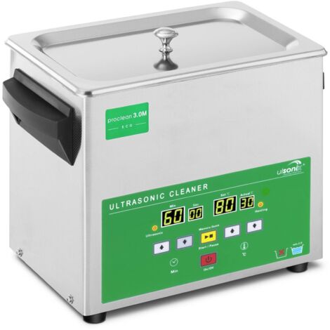 Nettoyeur ultrason 3 litres 80W Memory Quick Eco Minuterie 0-60min Ulsonix