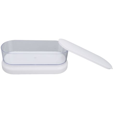Nettoyeur Ultrason Portable pour Outils de Manucure 450ML - Machine de Nettoyage Multifonction Blanche