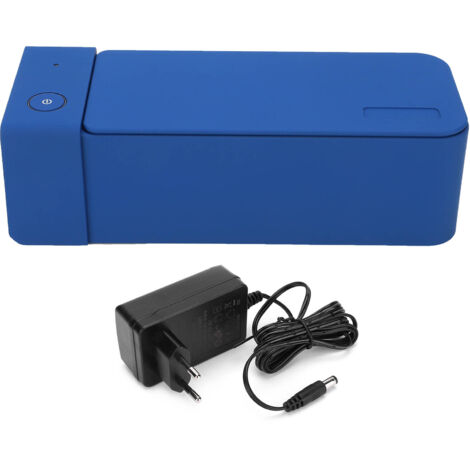 Nettoyeur Ultrasonique Mini 600ml 50kHz - Machine de Nettoyage à Ultrasons MK186 Bleu - Prise EU 220-240V